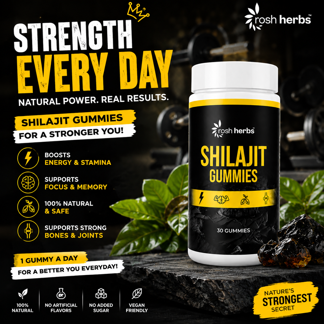 Shilajit Gummies – Nature's Strongest Secret for Energy, Stamina & Vitality